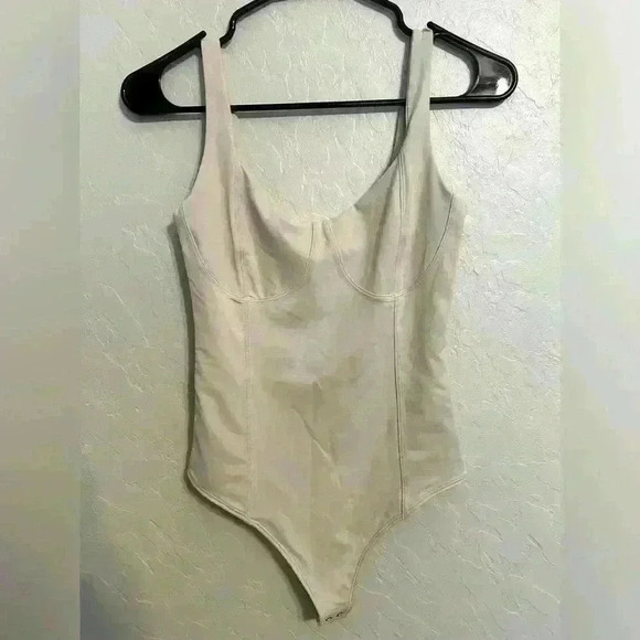Abercrombie & Fitch Soft Collection Nude Bustier Style Bodysuit Size Small - Picture 1 of 5